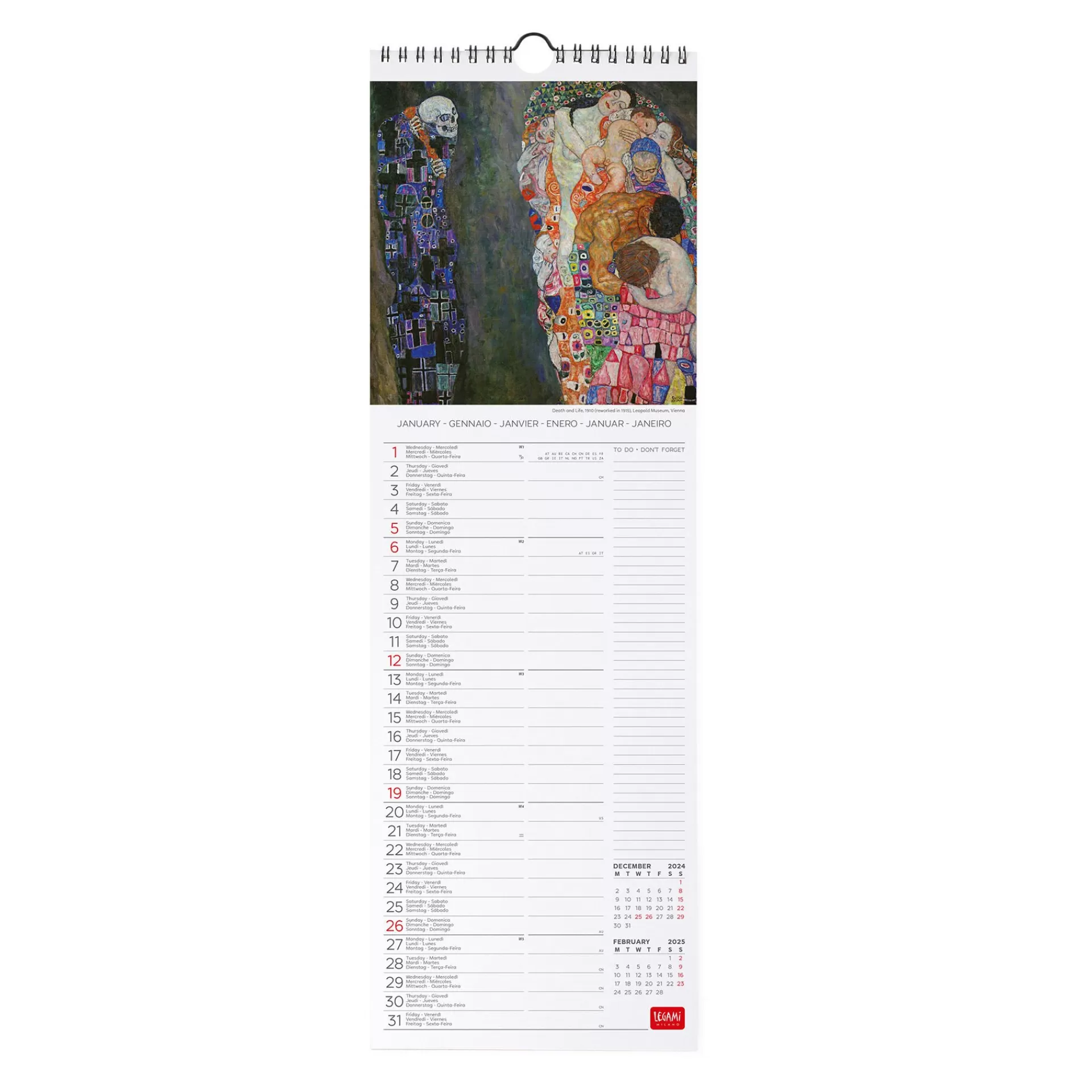 Legami Milano Wandkalender^Wandkalender 2025 - 16 x 49 cm