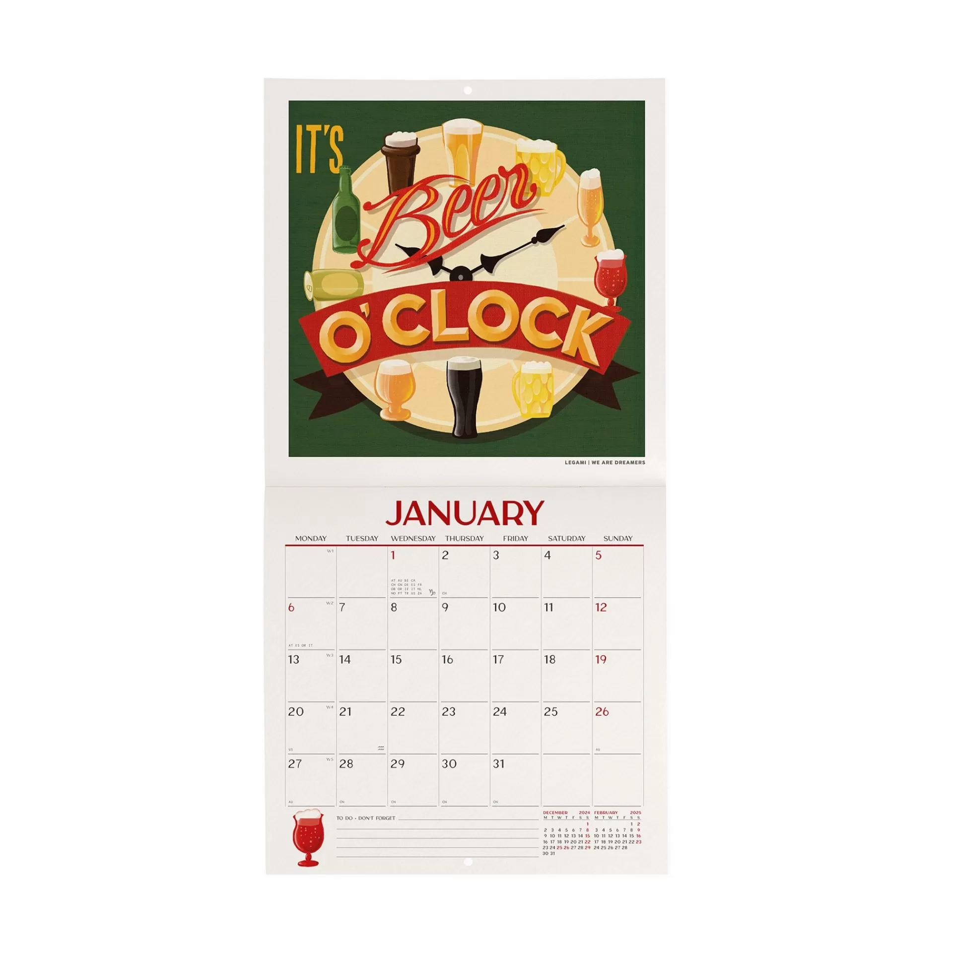 Legami Milano Wandkalender^Wandkalender 2025 - 18 x 18 cm