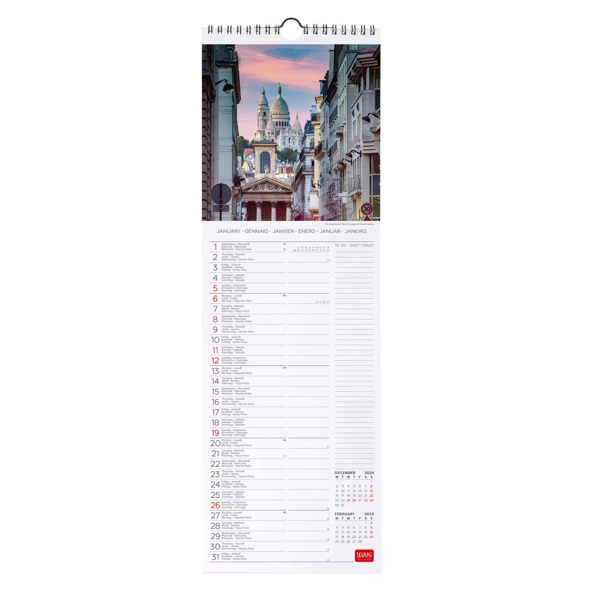 Legami Milano Wandkalender^Wandkalender 2025 - 16 x 49 cm