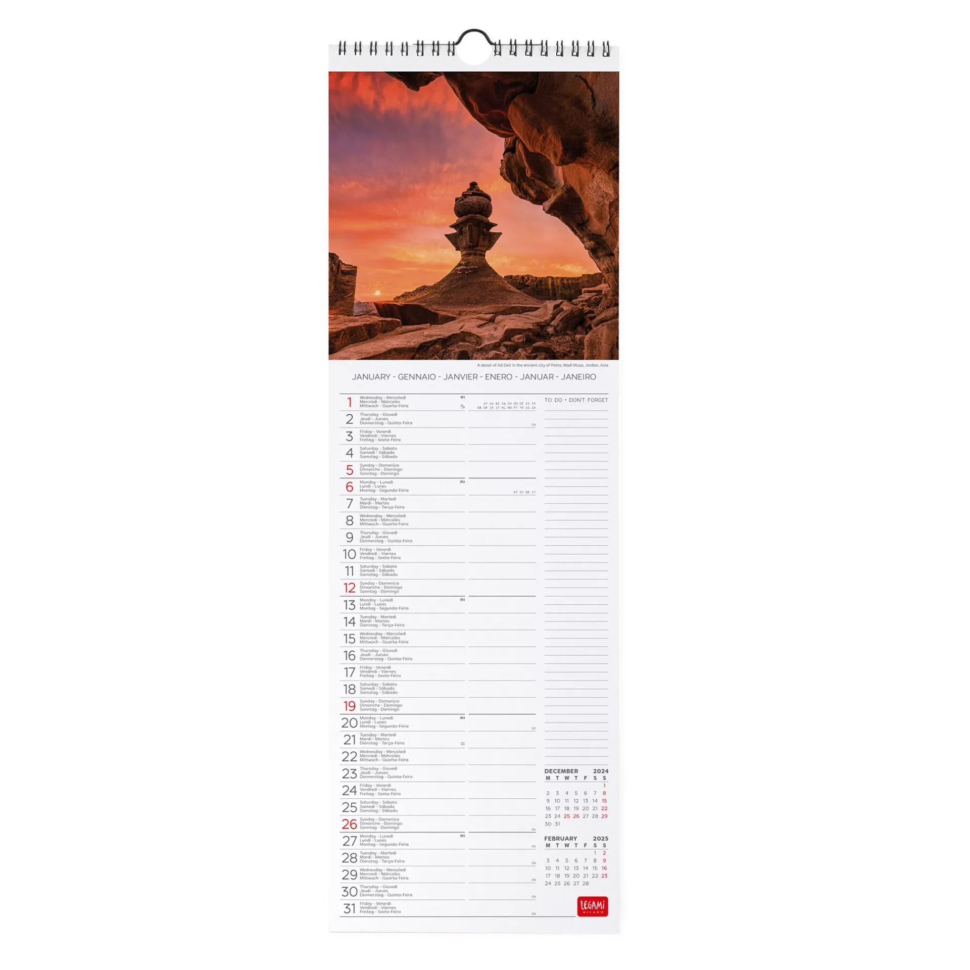 Legami Milano Wandkalender^Wandkalender 2025 - 16 x 49 cm
