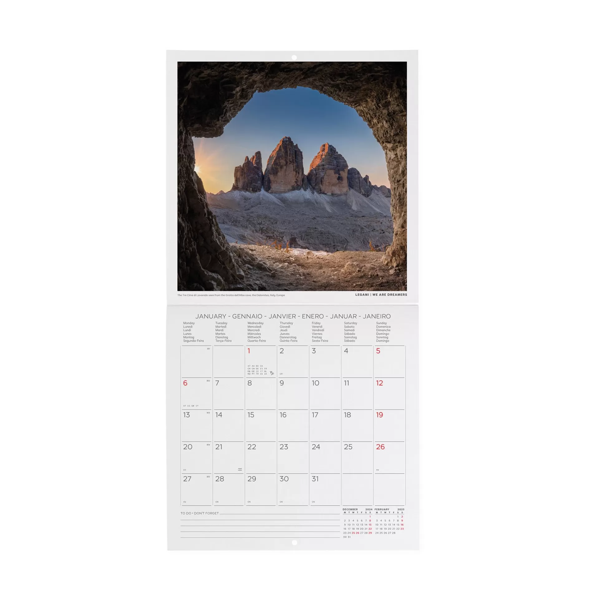 Legami Milano Wandkalender^Wandkalender 2025 - 18 x 18 cm