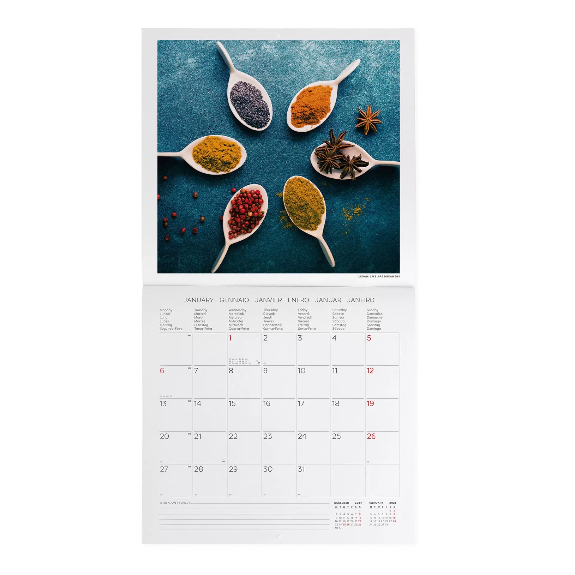 Legami Milano Wandkalender^Wandkalender 2025 - 30 x 29 cm