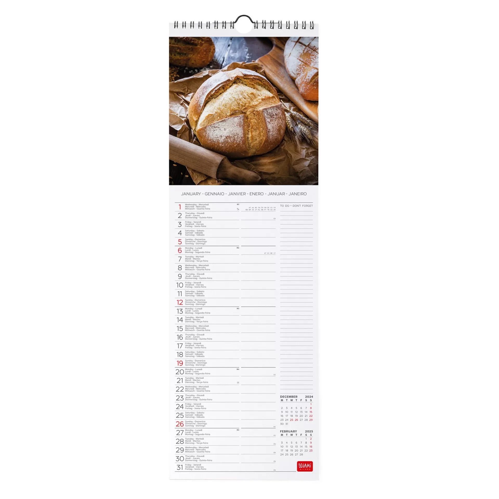 Legami Milano Wandkalender^Wandkalender 2025 - 16 x 49 cm