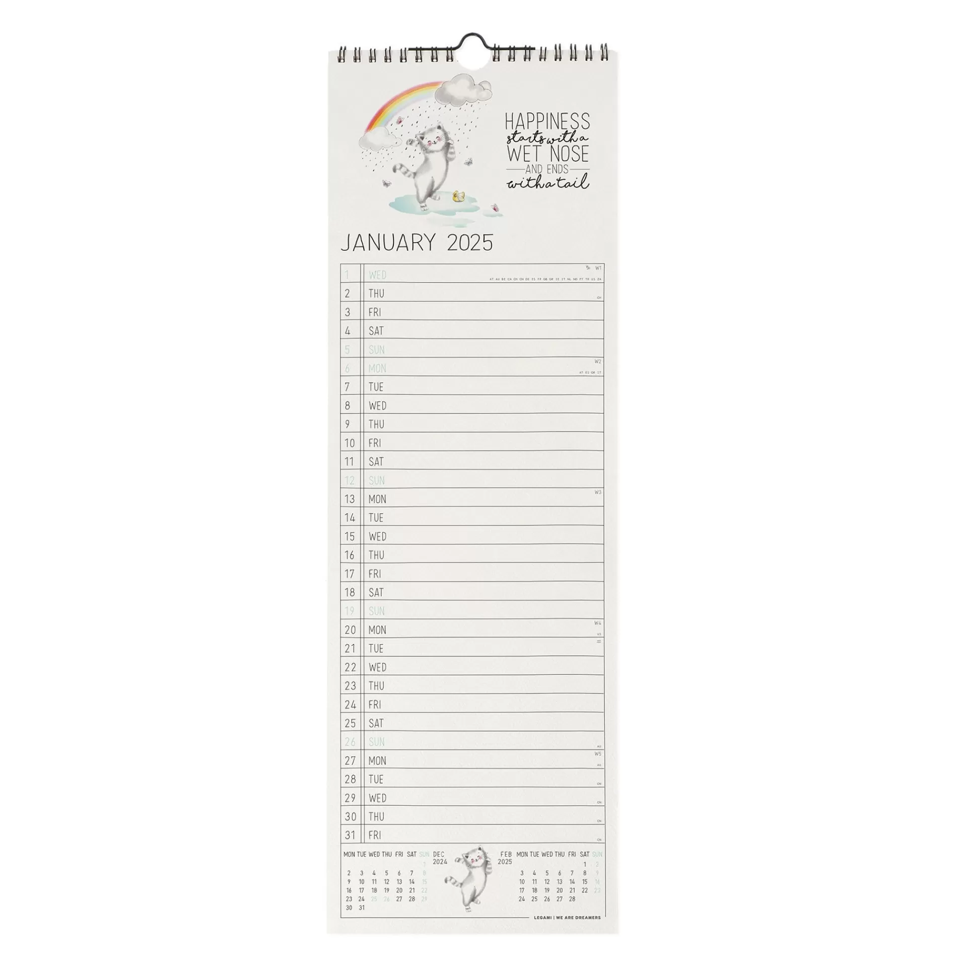 Legami Milano Wandkalender^Wandkalender 2025 - 16 x 49 cm