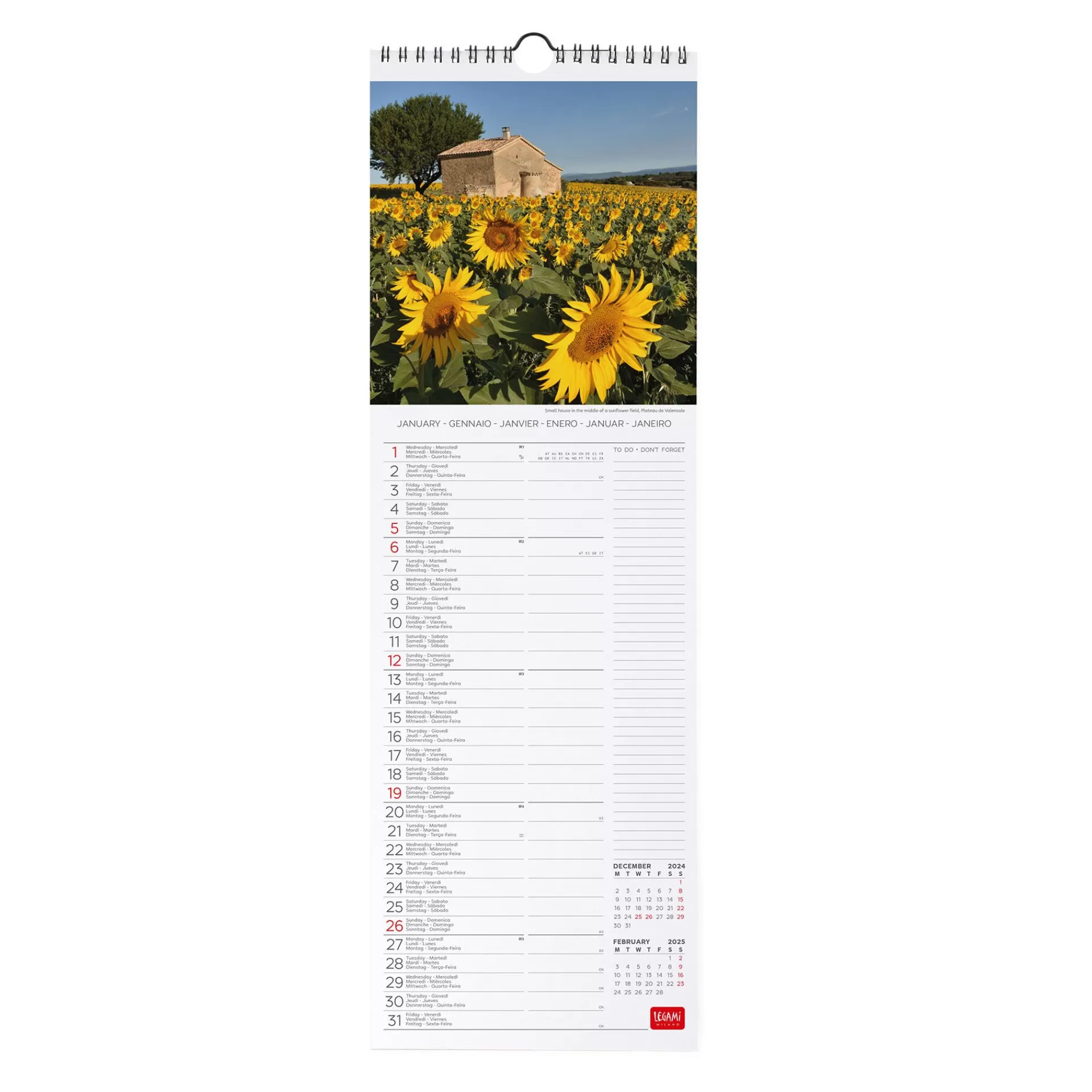Legami Milano Wandkalender^Wandkalender 2025 - 16 x 49 cm