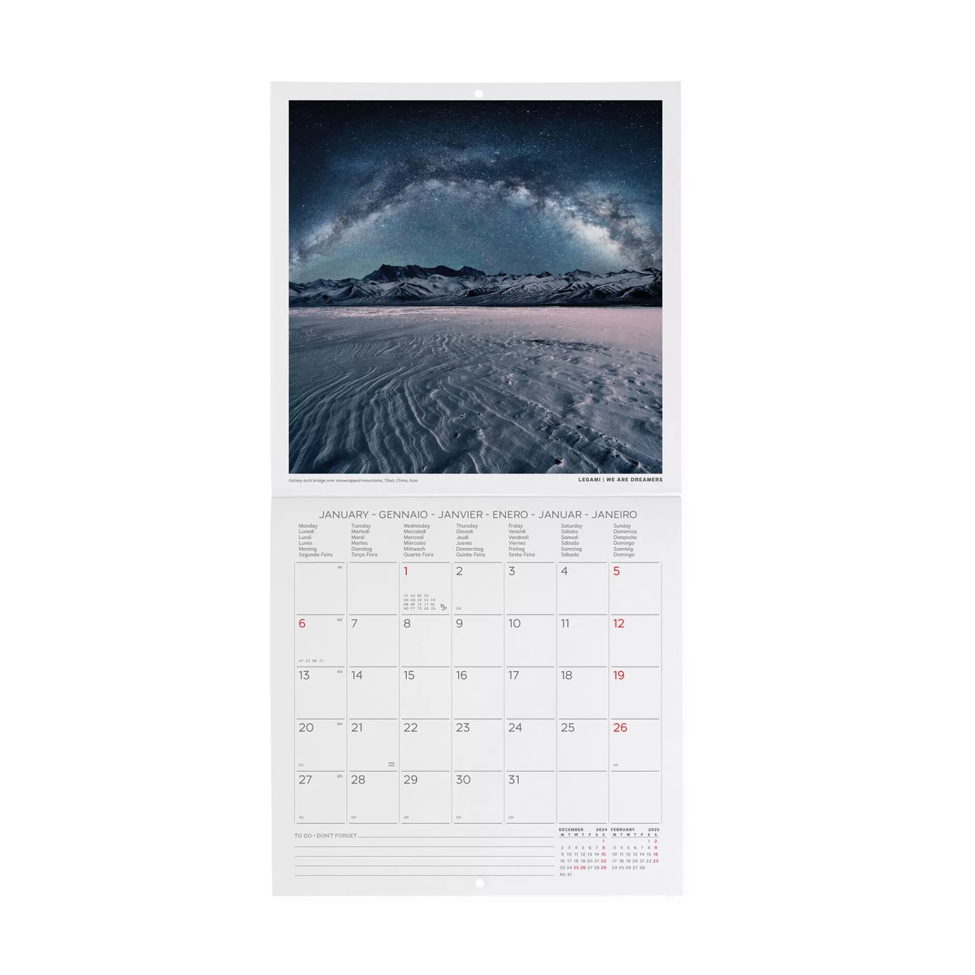 Legami Milano Wandkalender^Wandkalender 2025 - 18 x 18 cm