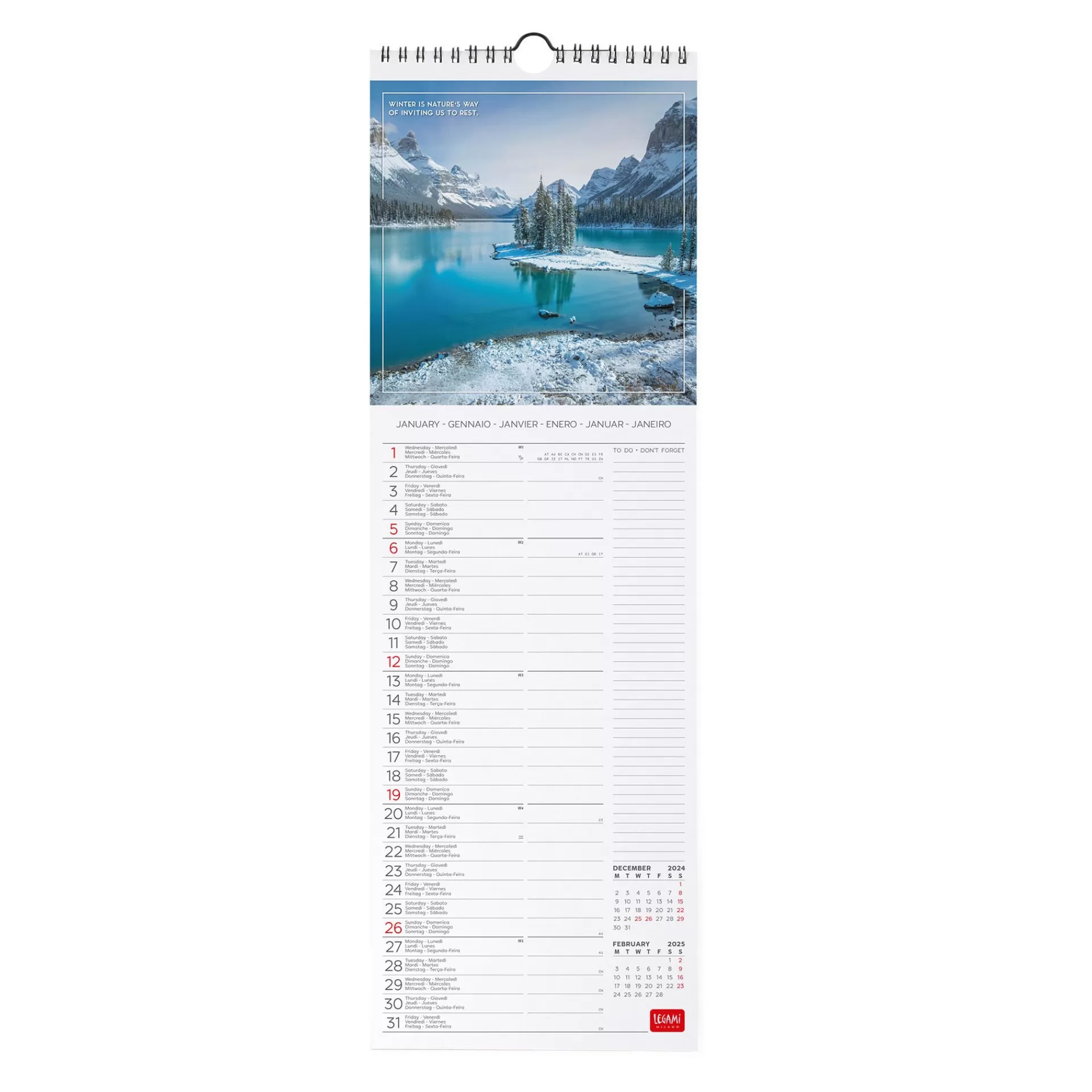 Legami Milano Wandkalender^Wandkalender 2025 - 16 x 49 cm