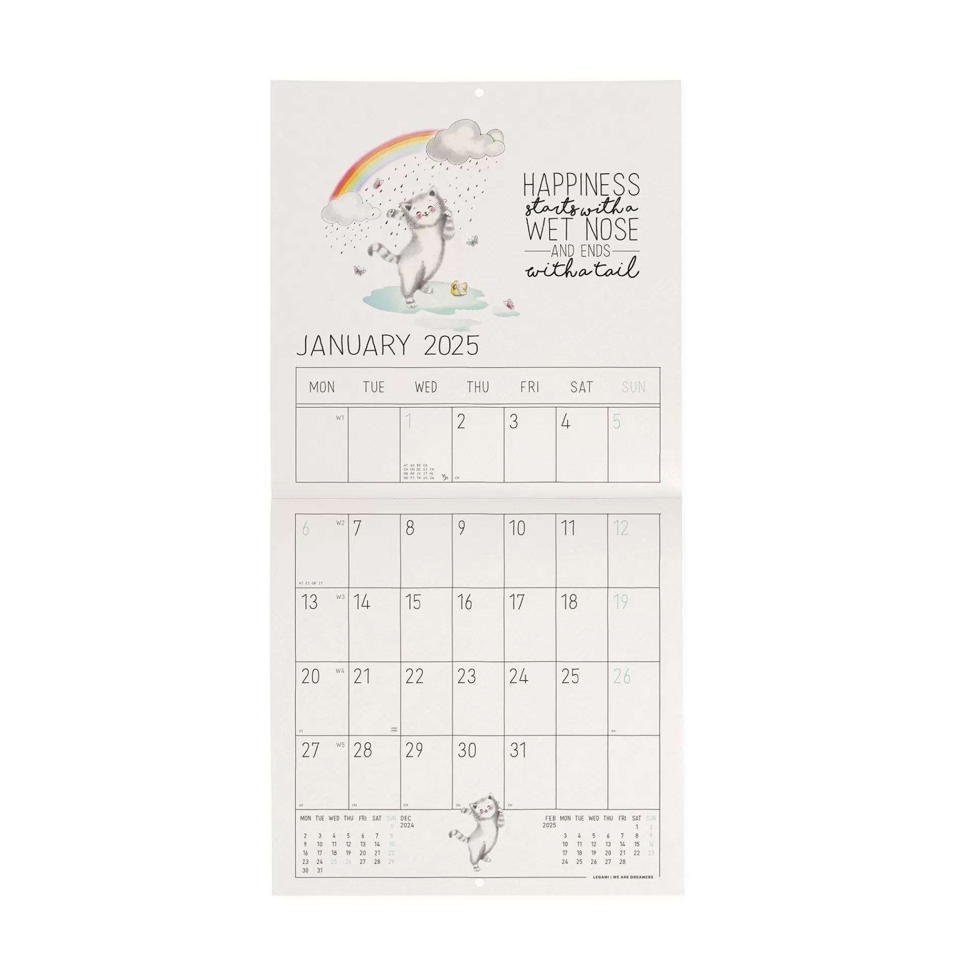 Legami Milano Wandkalender^Wandkalender 2025 - 18 x 18 cm