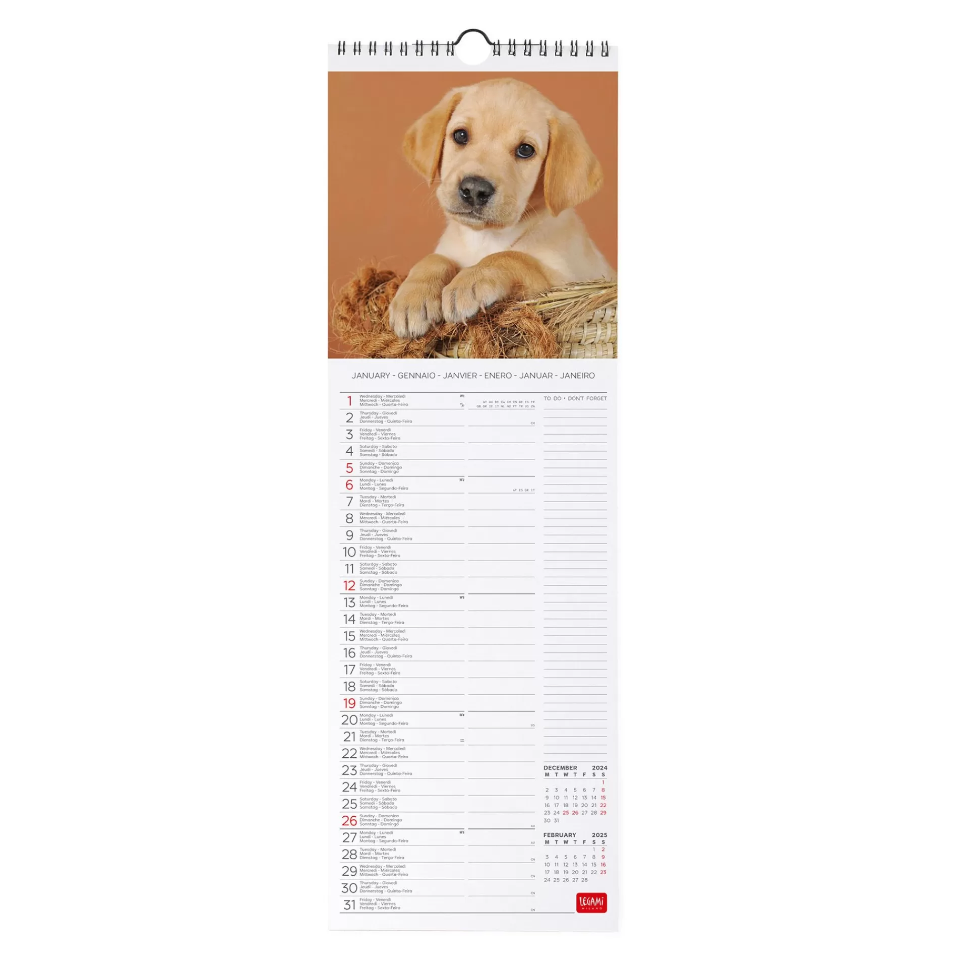 Legami Milano Wandkalender^Wandkalender 2025 - 16 x 49 cm