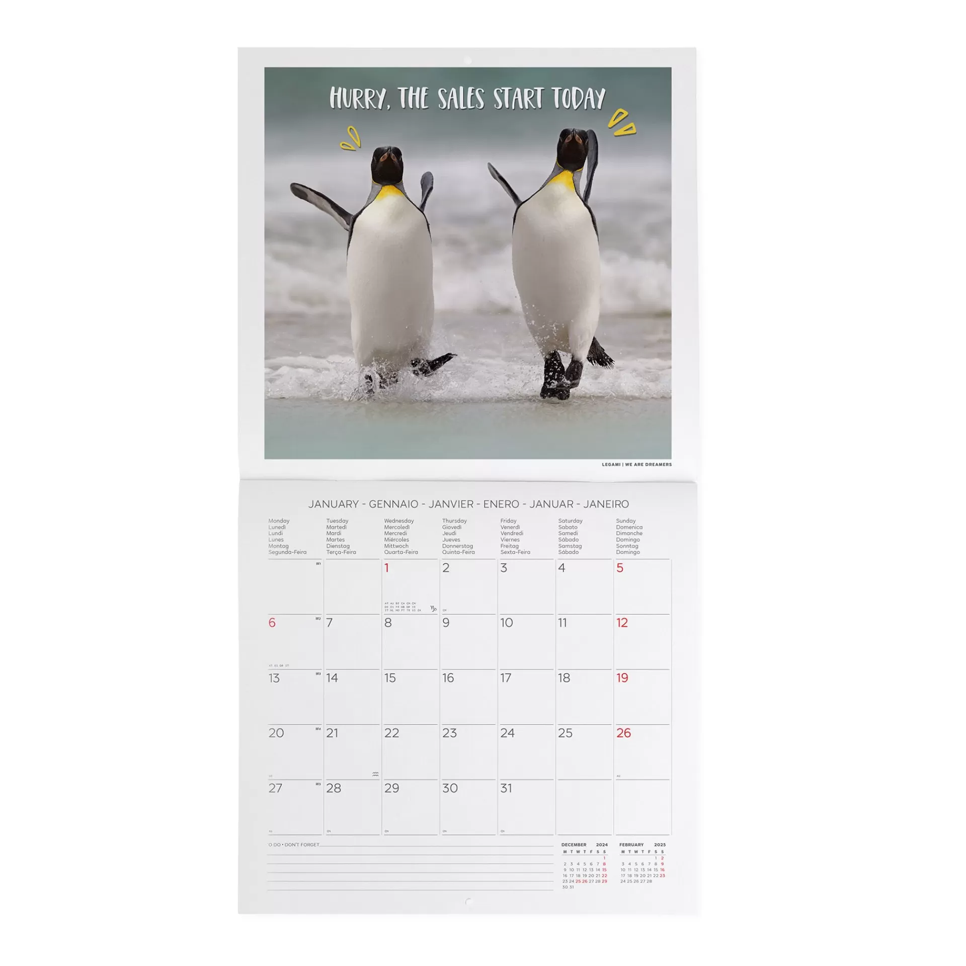 Legami Milano Wandkalender^Wandkalender 2025 - 30 x 29 cm