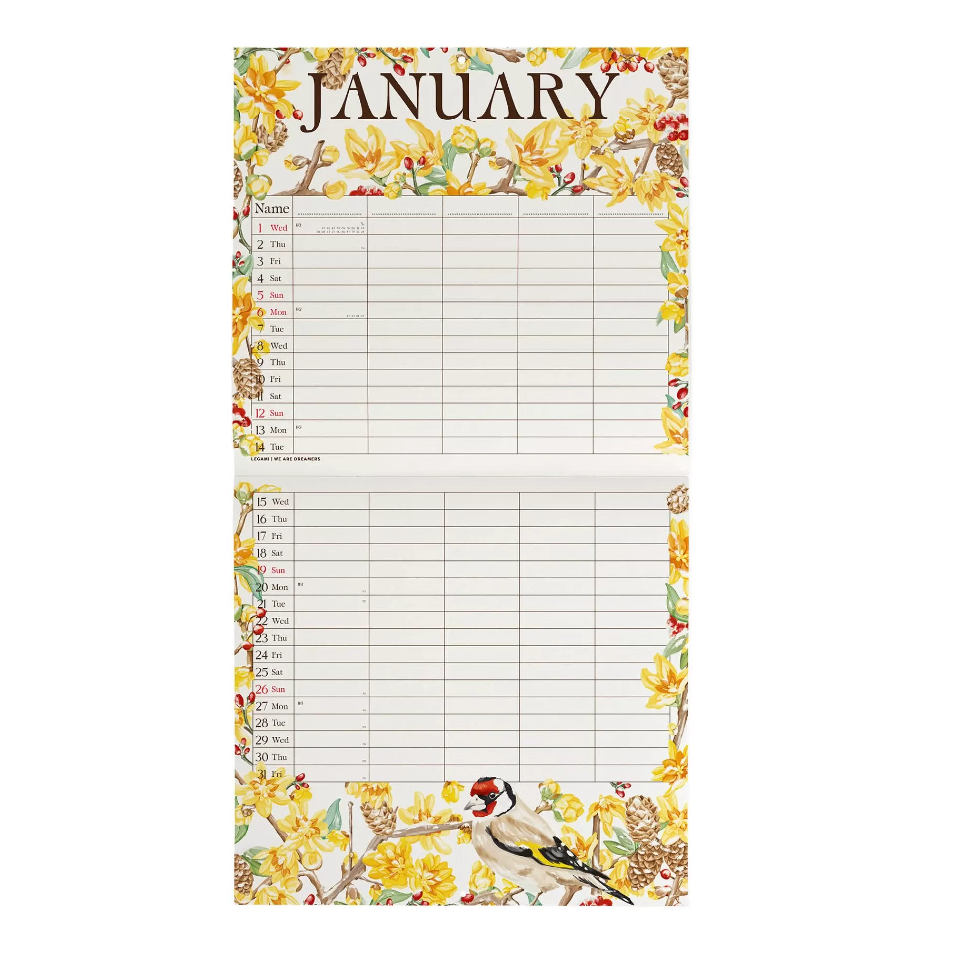 Legami Milano Wandkalender^Wandkalender 2025 - 30 x 29 cm