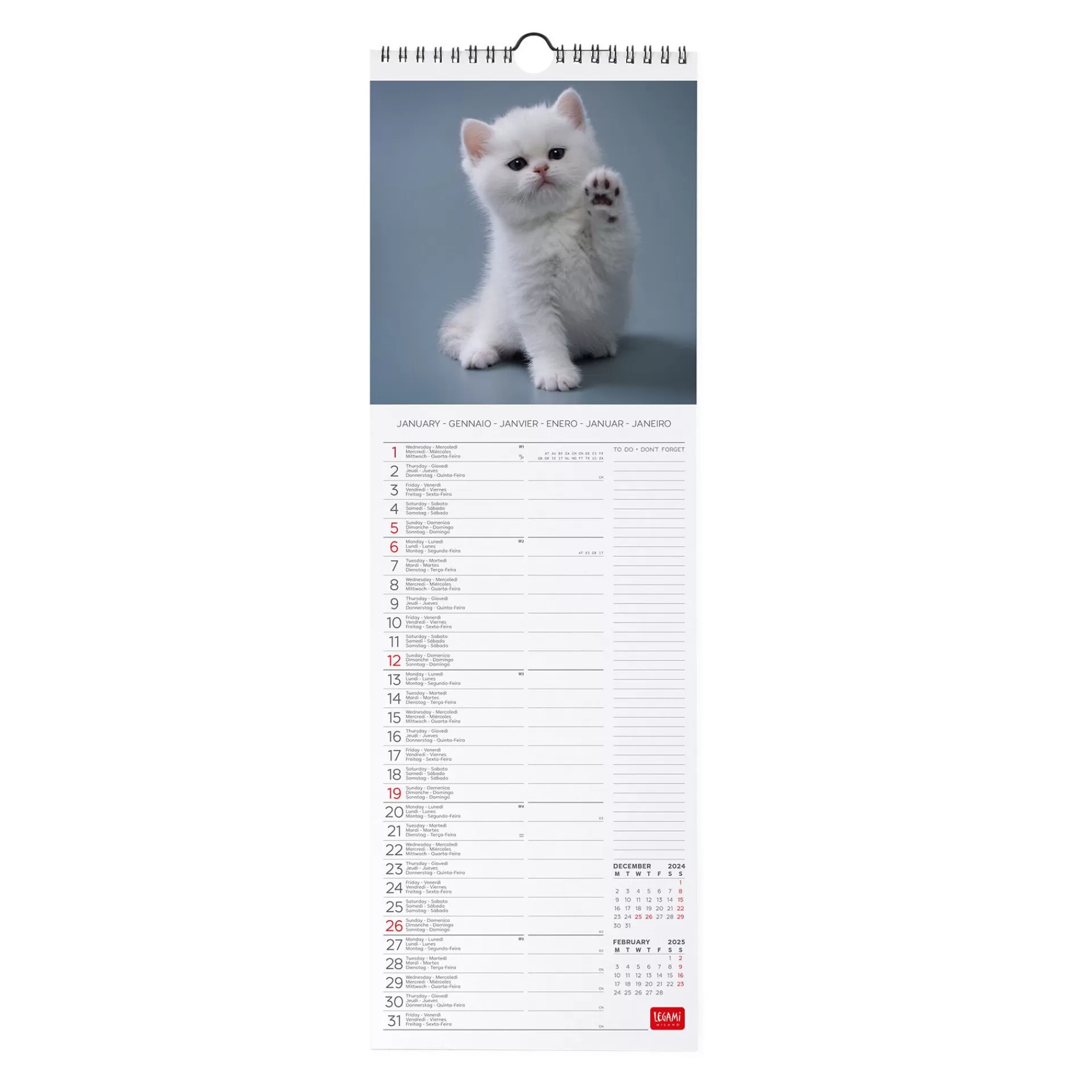 Legami Milano Wandkalender^Wandkalender 2025 - 16 x 49 cm