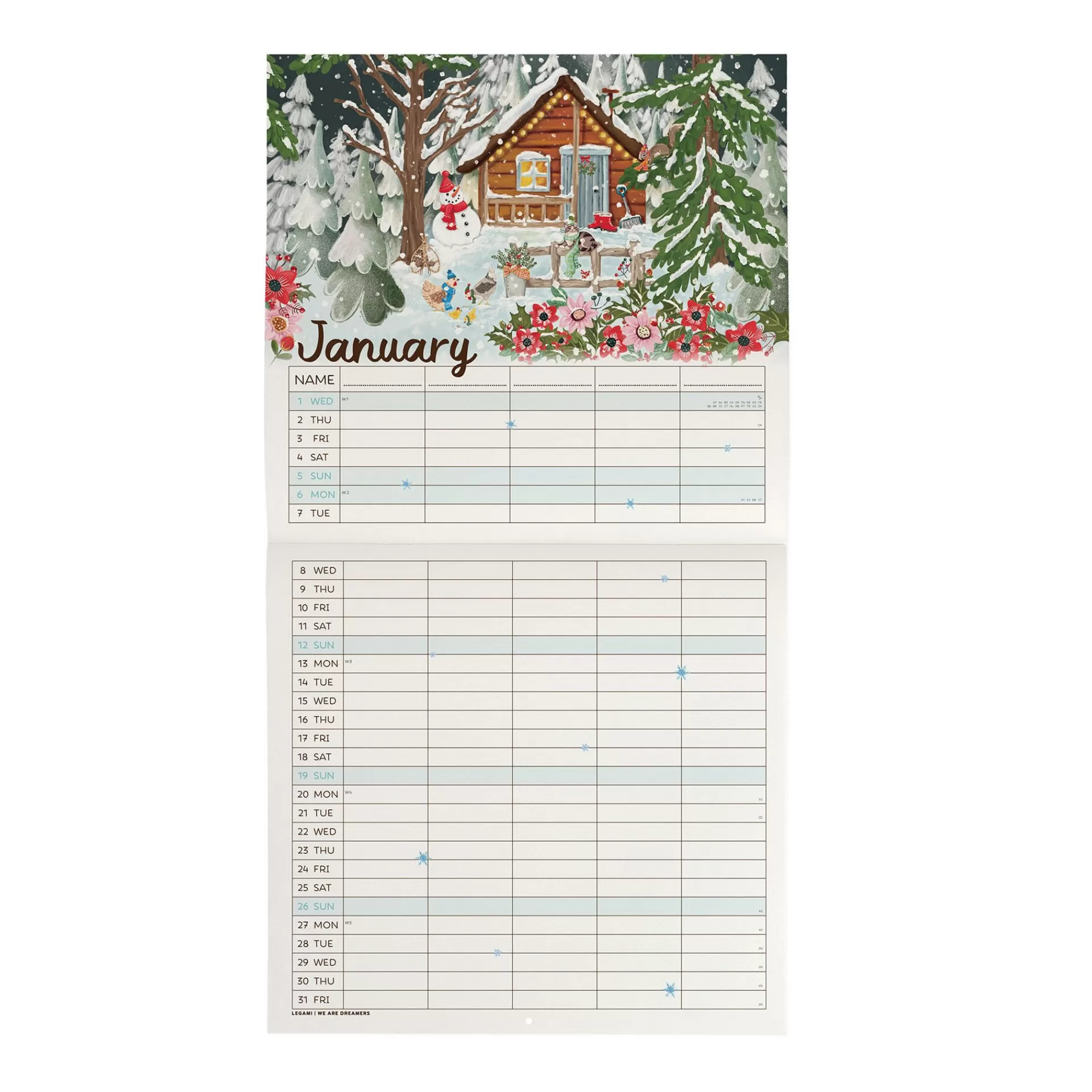 Legami Milano Wandkalender^Wandkalender 2025 - 30 x 29 cm