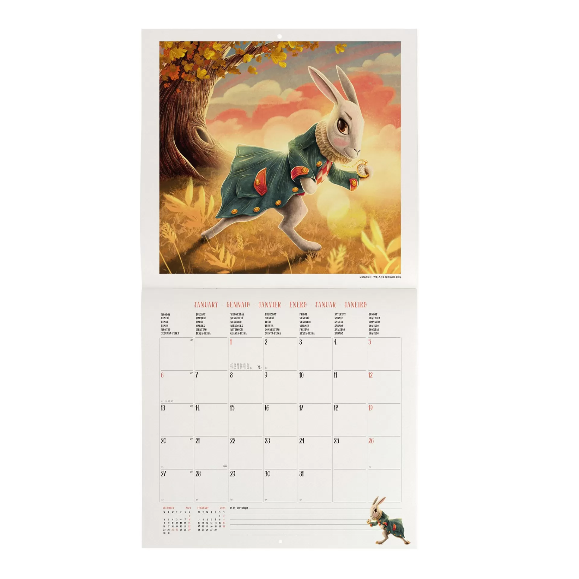 Legami Milano Wandkalender^Wandkalender 2025 - 30 x 29 cm