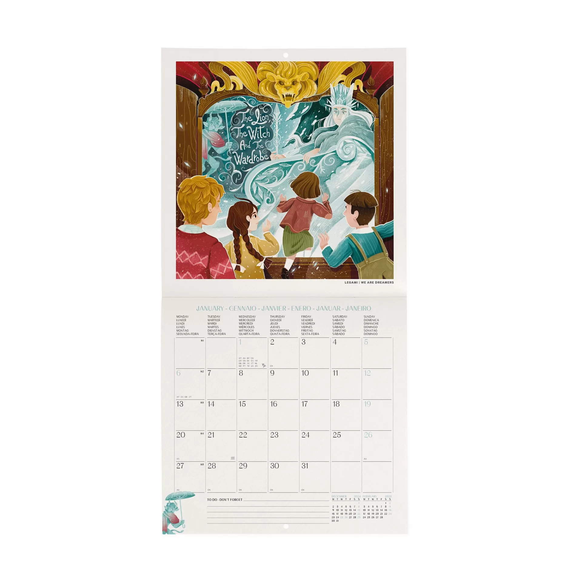 Legami Milano Wandkalender^Wandkalender 2025 - 18 x 18 cm