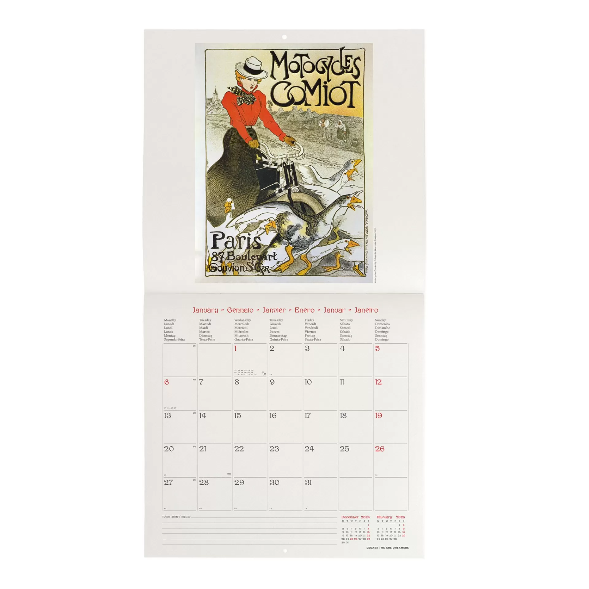 Legami Milano Wandkalender^Wandkalender 2025 - 30 x 29 cm
