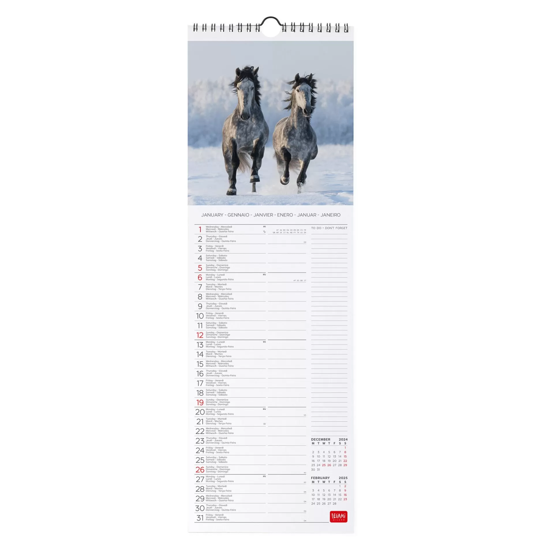 Legami Milano Wandkalender^Wandkalender 2025 - 16 x 49 cm
