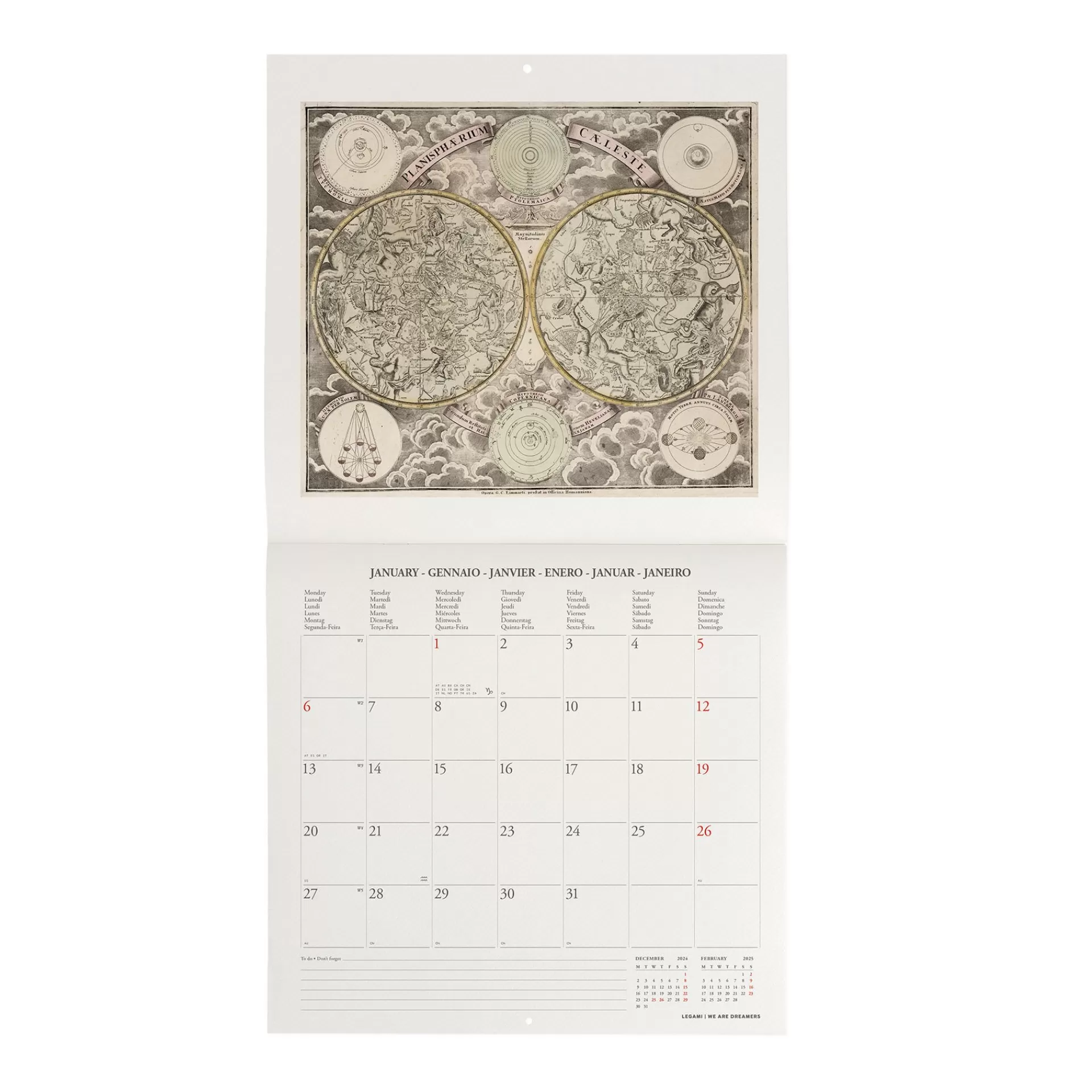 Legami Milano Wandkalender^Wandkalender 2025 - 30 x 29 cm