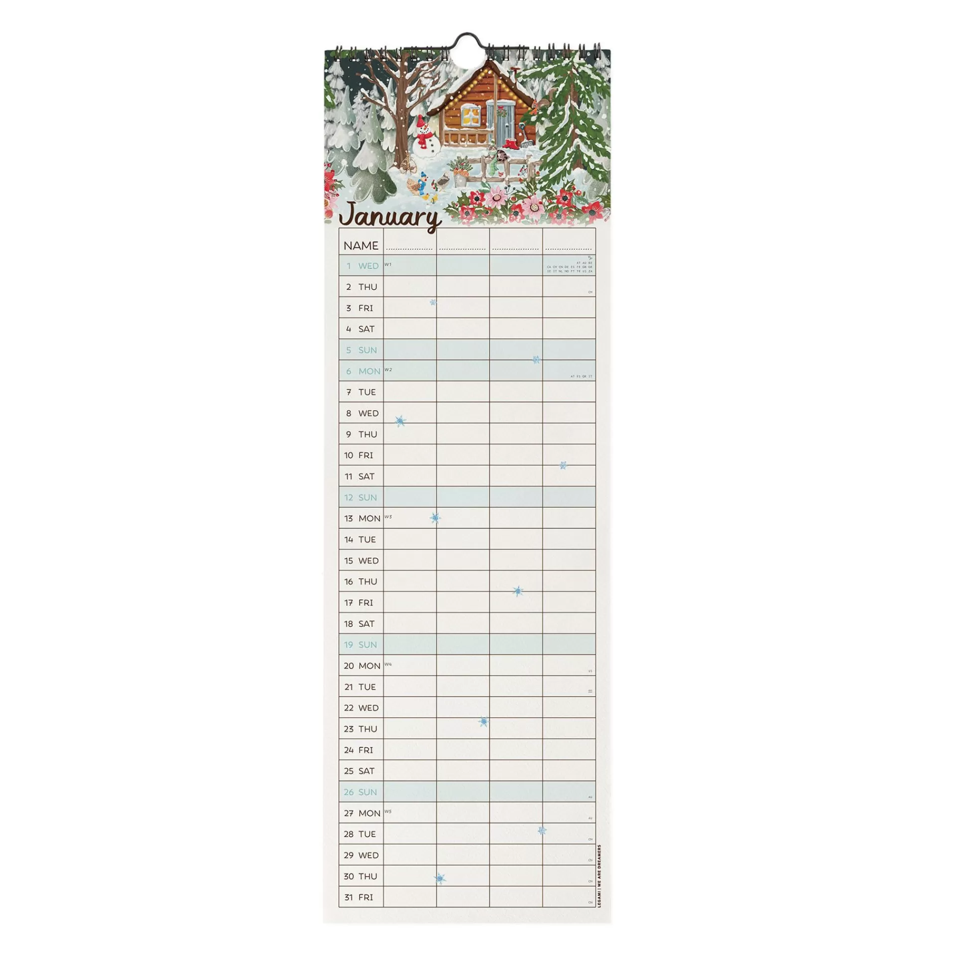 Legami Milano Wandkalender^Wandkalender 2025 - 16 x 49 cm