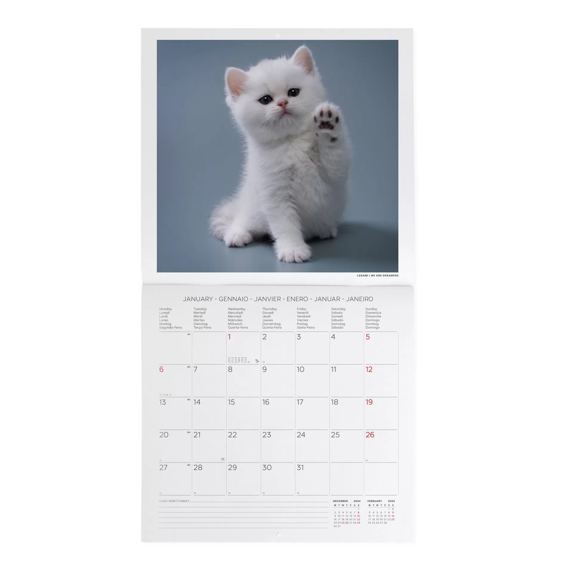 Legami Milano Wandkalender^Wandkalender 2025 - 30 x 29 cm