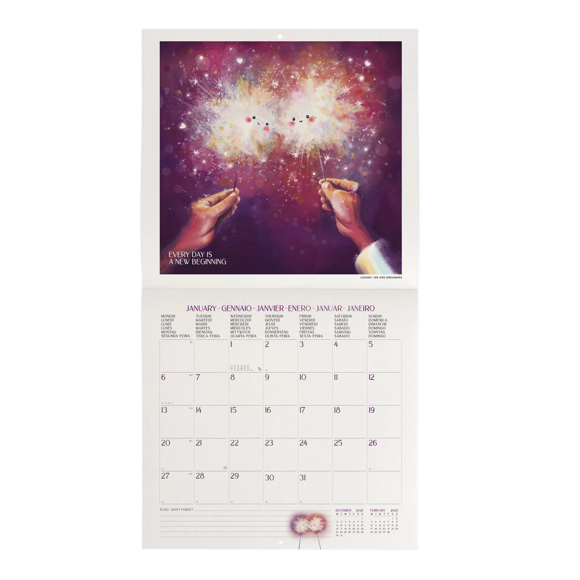 Legami Milano Wandkalender^Wandkalender 2025 - 30 x 29 cm