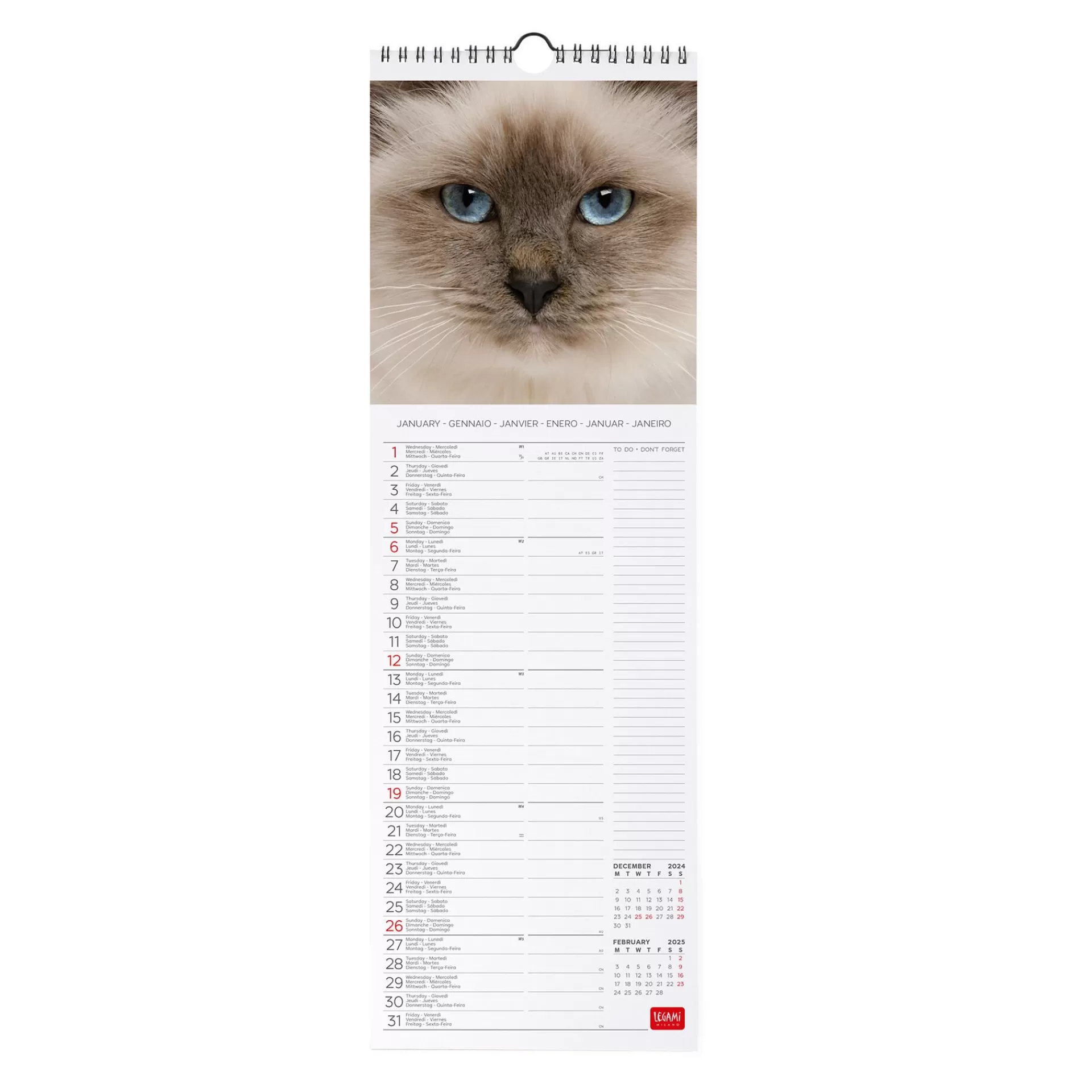 Legami Milano Wandkalender^Wandkalender 2025 - 16 x 49 cm