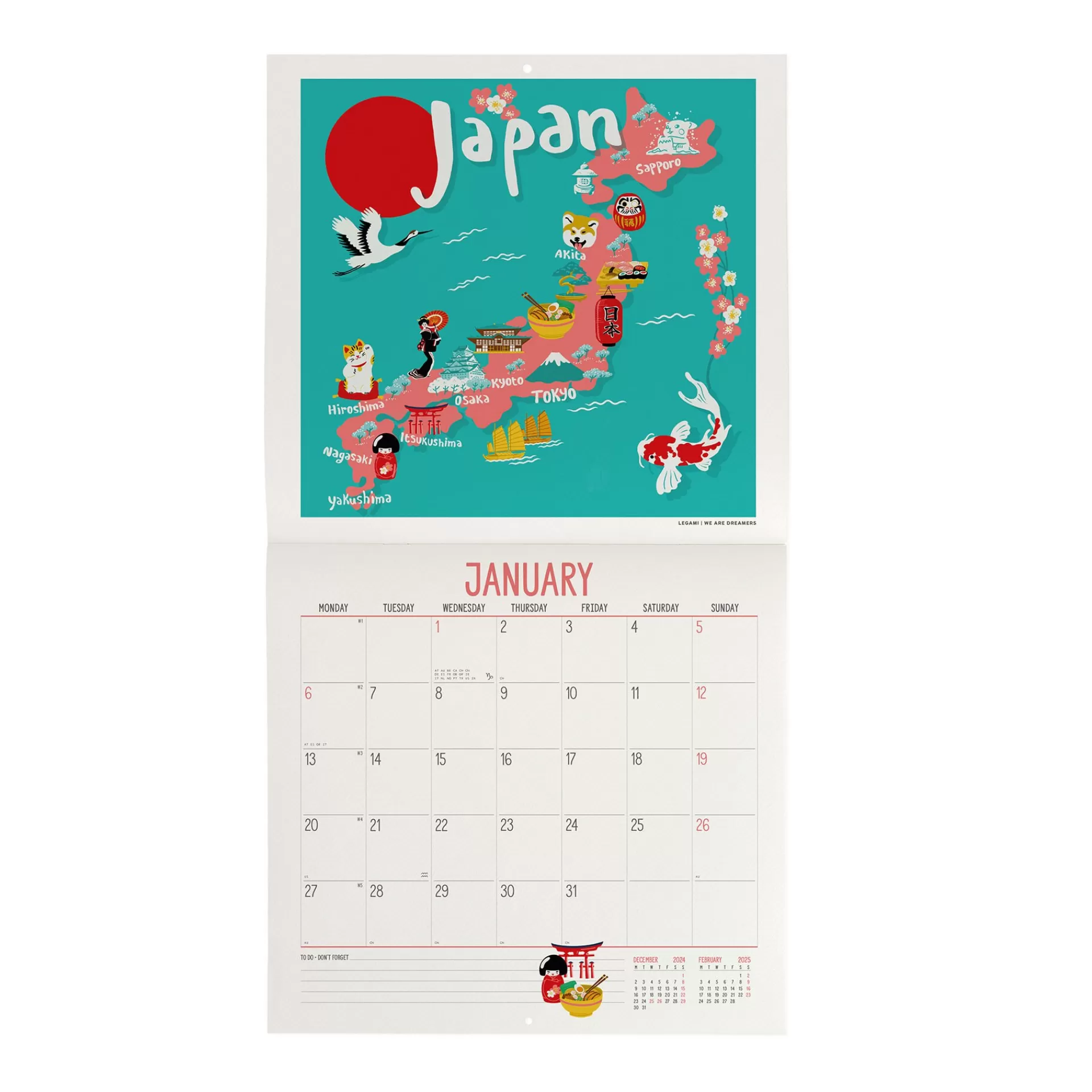 Legami Milano Wandkalender^Wandkalender 2025 - 30 x 29 cm
