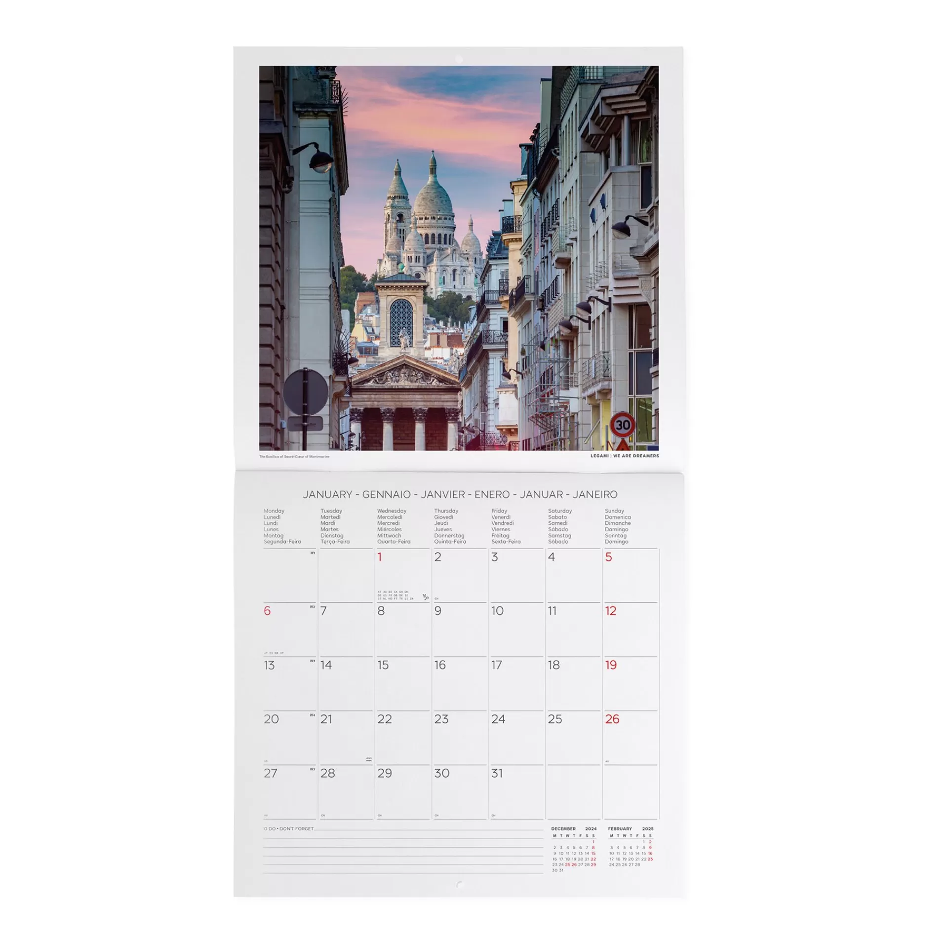 Legami Milano Wandkalender^Wandkalender 2025 - 30 x 29 cm