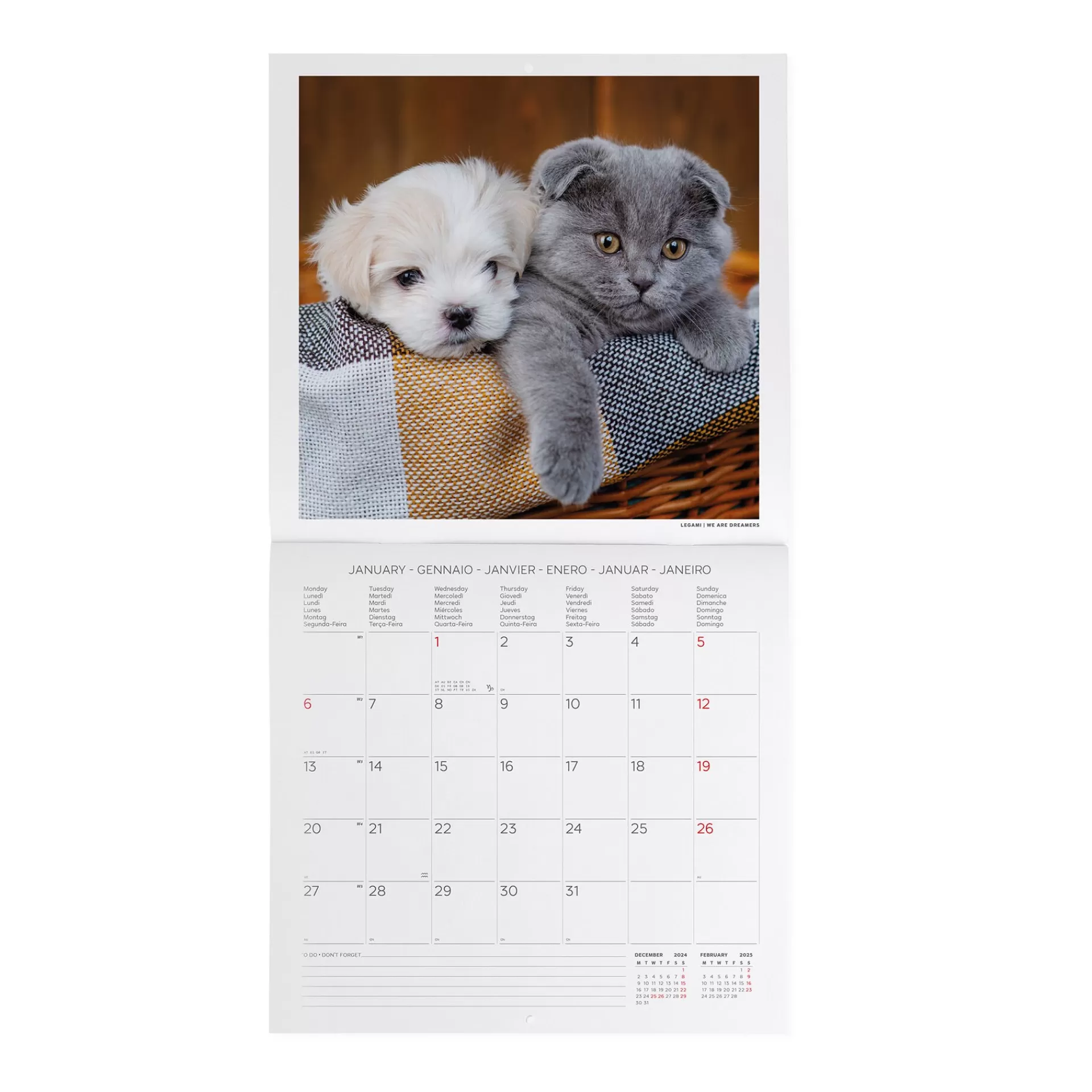 Legami Milano Wandkalender^Wandkalender 2025 - 30 x 29 cm