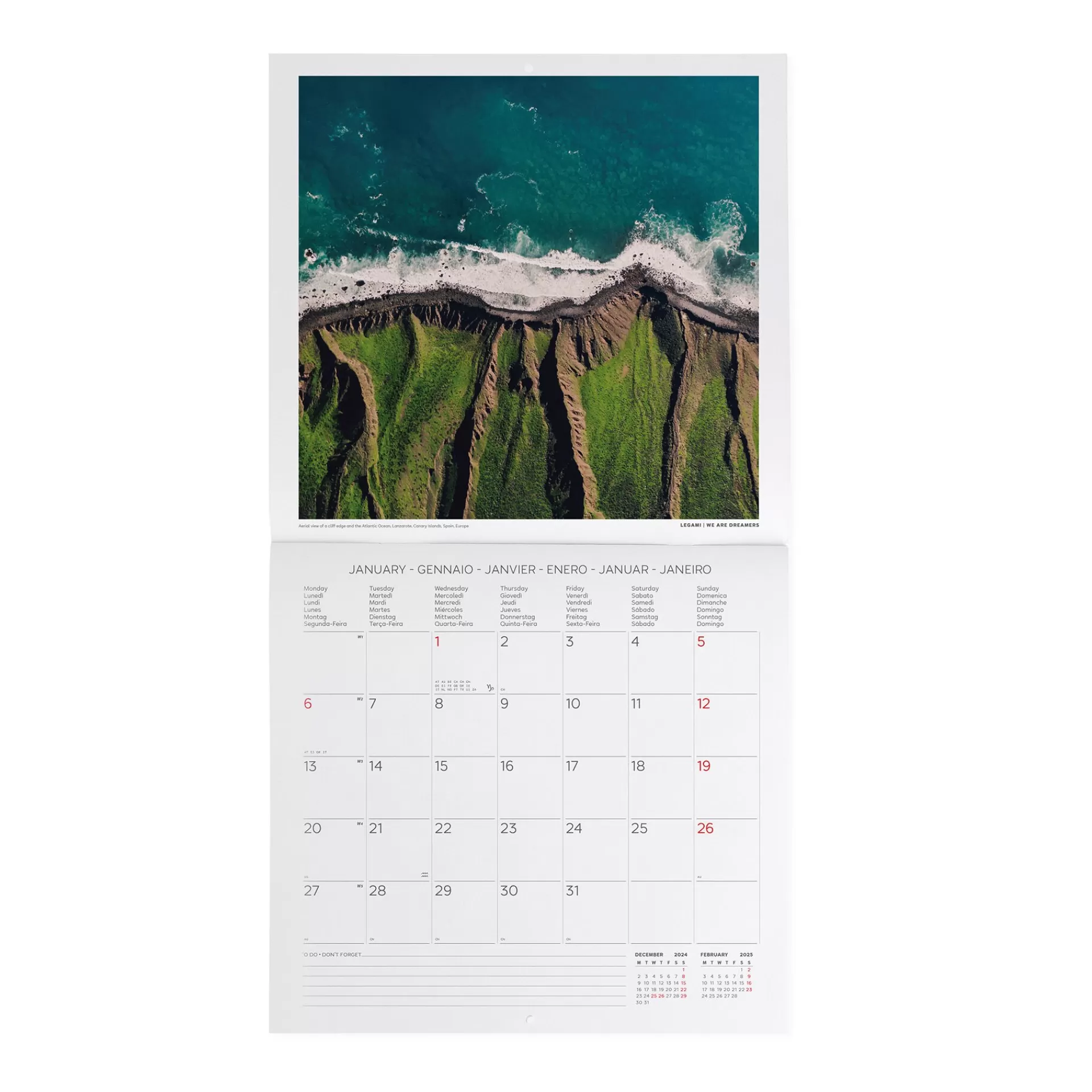 Legami Milano Wandkalender^Wandkalender 2025 - 30 x 29 cm