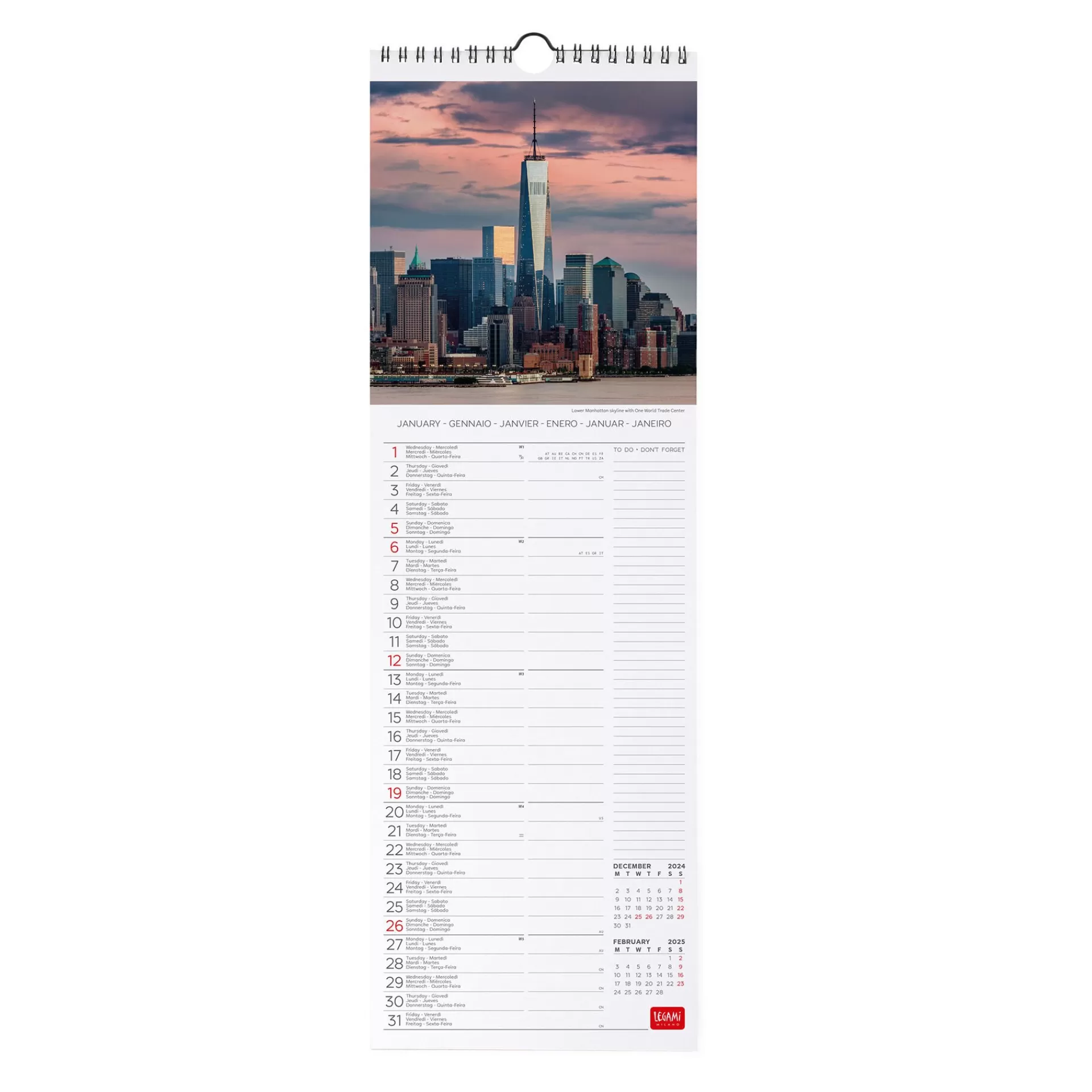 Legami Milano Wandkalender^Wandkalender 2025 - 16 x 49 cm