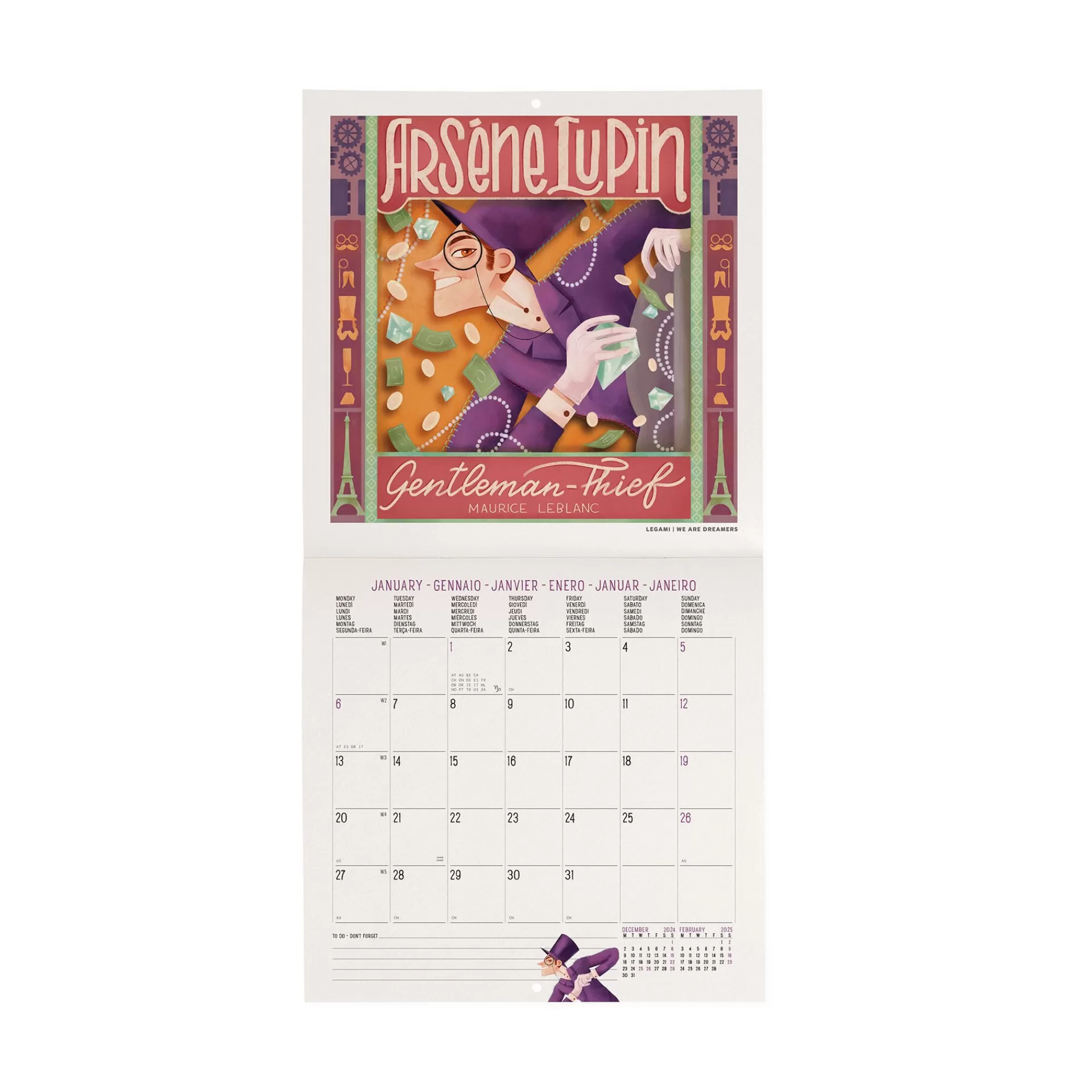 Legami Milano Wandkalender^Wandkalender 2025 - 18 x 18 cm