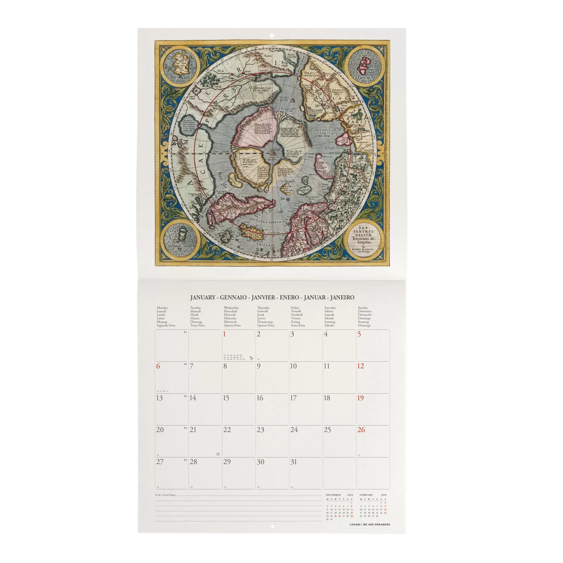 Legami Milano Wandkalender^Wandkalender 2025 - 30 x 29 cm