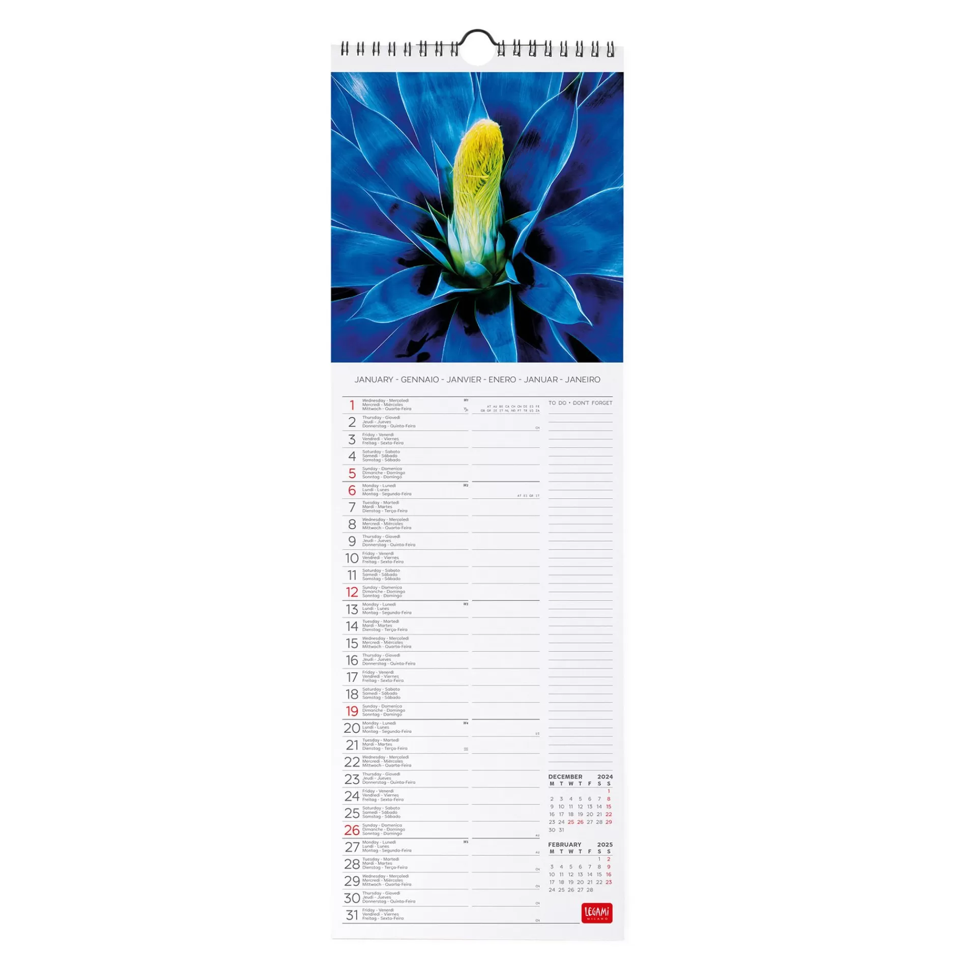 Legami Milano Wandkalender^Wandkalender 2025 - 16 x 49 cm