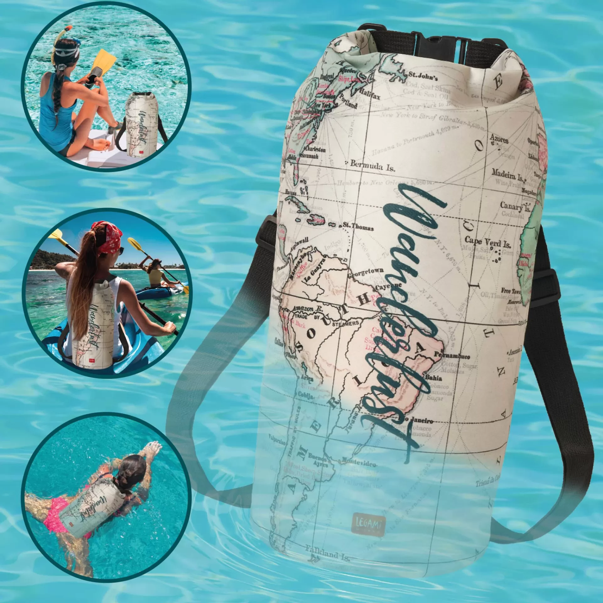 Legami Milano Strandzubehör | Taschen^Wasserdichter Beutel - 10 Liter - Dry Bag